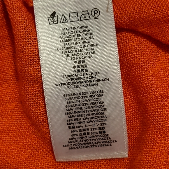 Michael Kors Linen Orange Cardigan - Picture 5 of 5